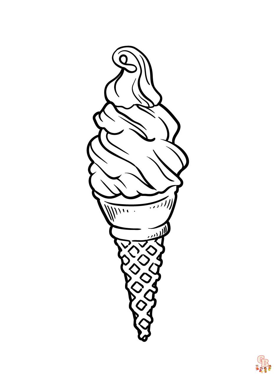 Ice Cream Cones Coloring Pages