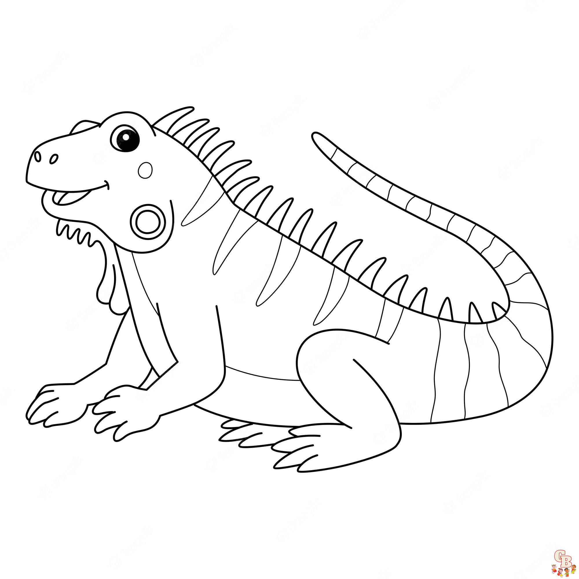 Iguana Coloring Pages 2