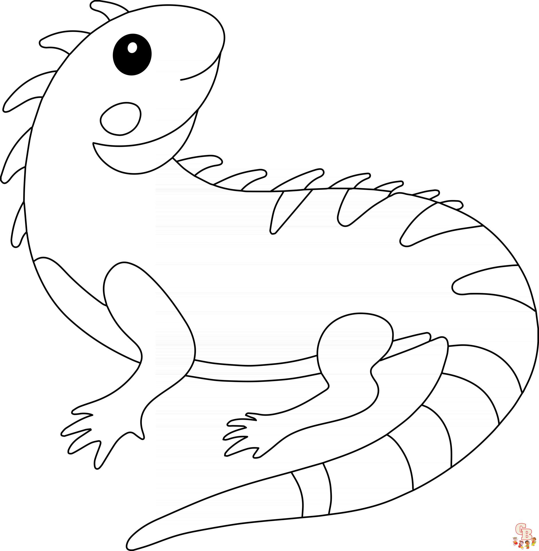 Iguana Coloring Pages 3