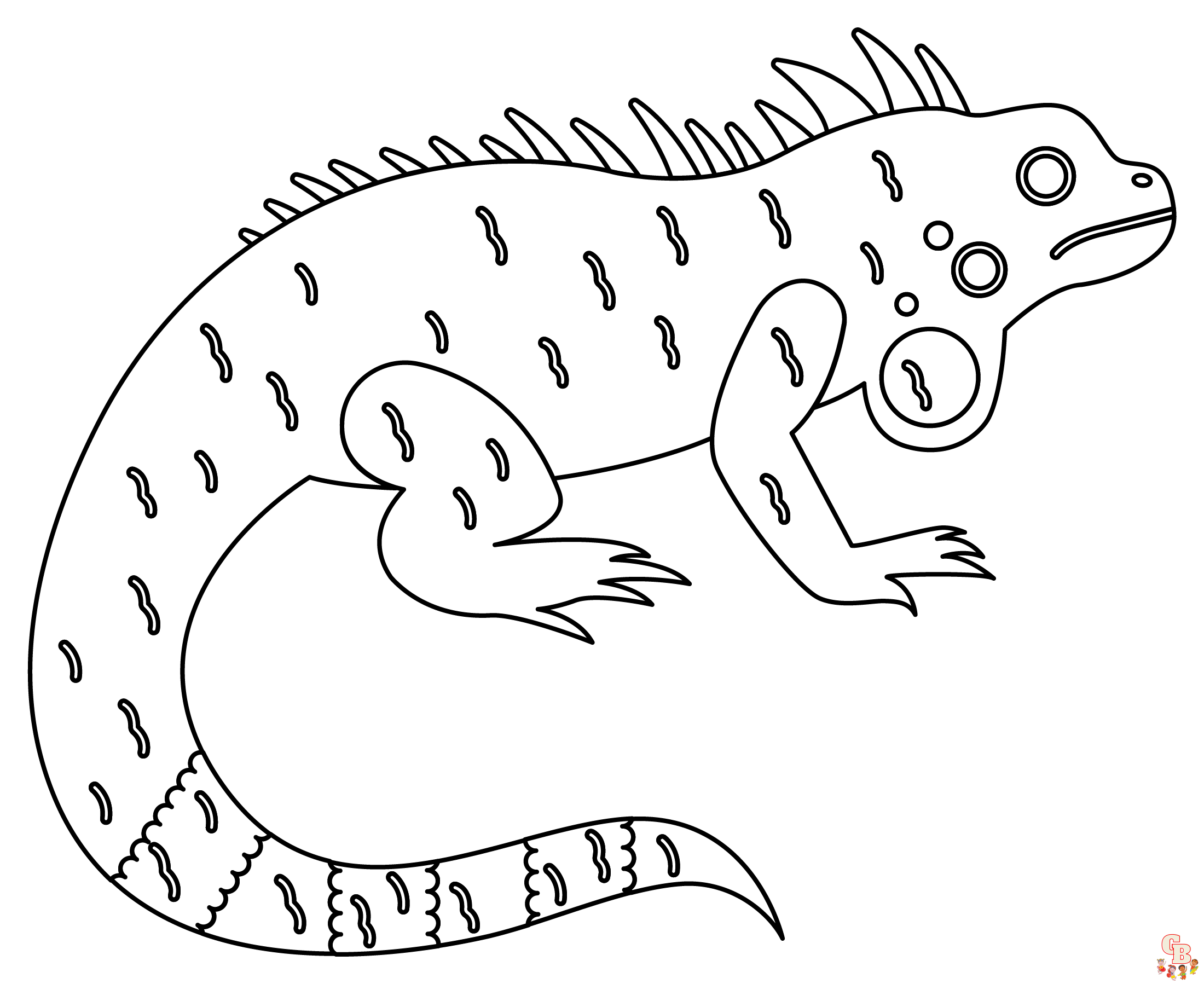 Iguana Coloring Pages 3