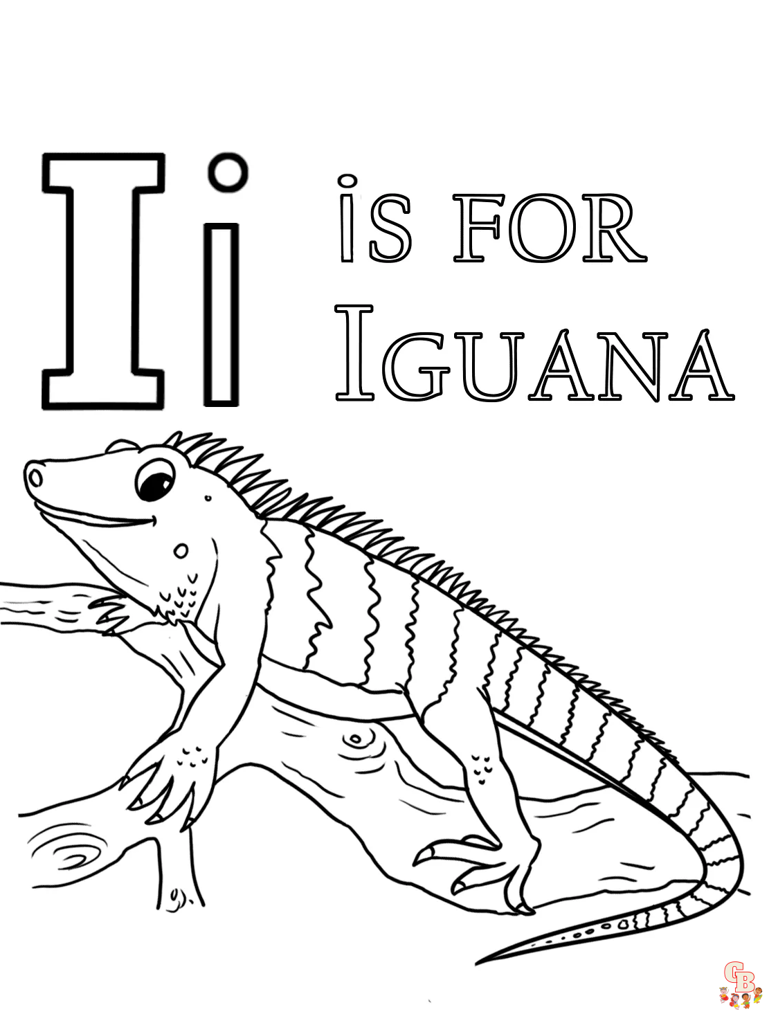 Iguana Coloring Pages 4