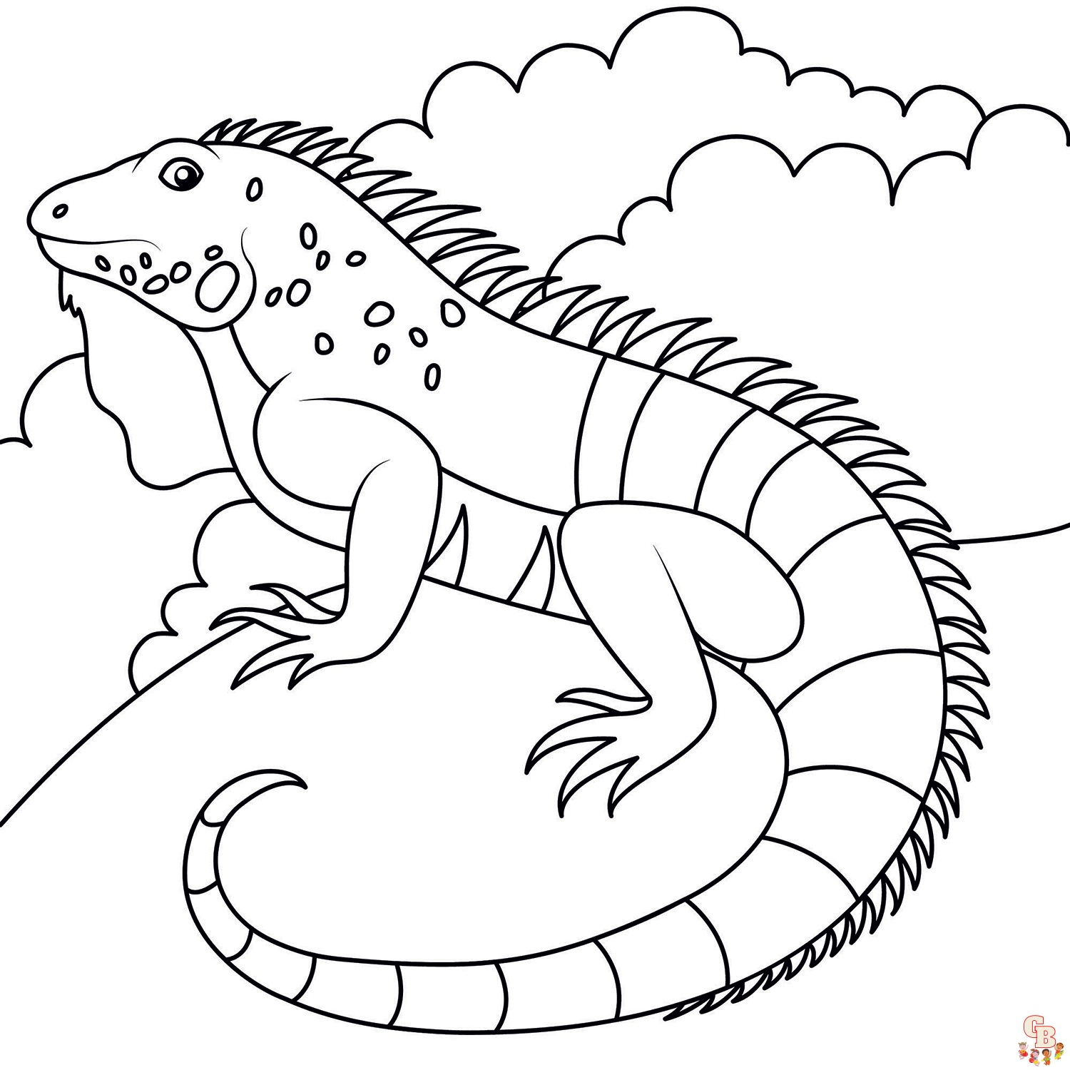 Iguana Coloring Pages 5
