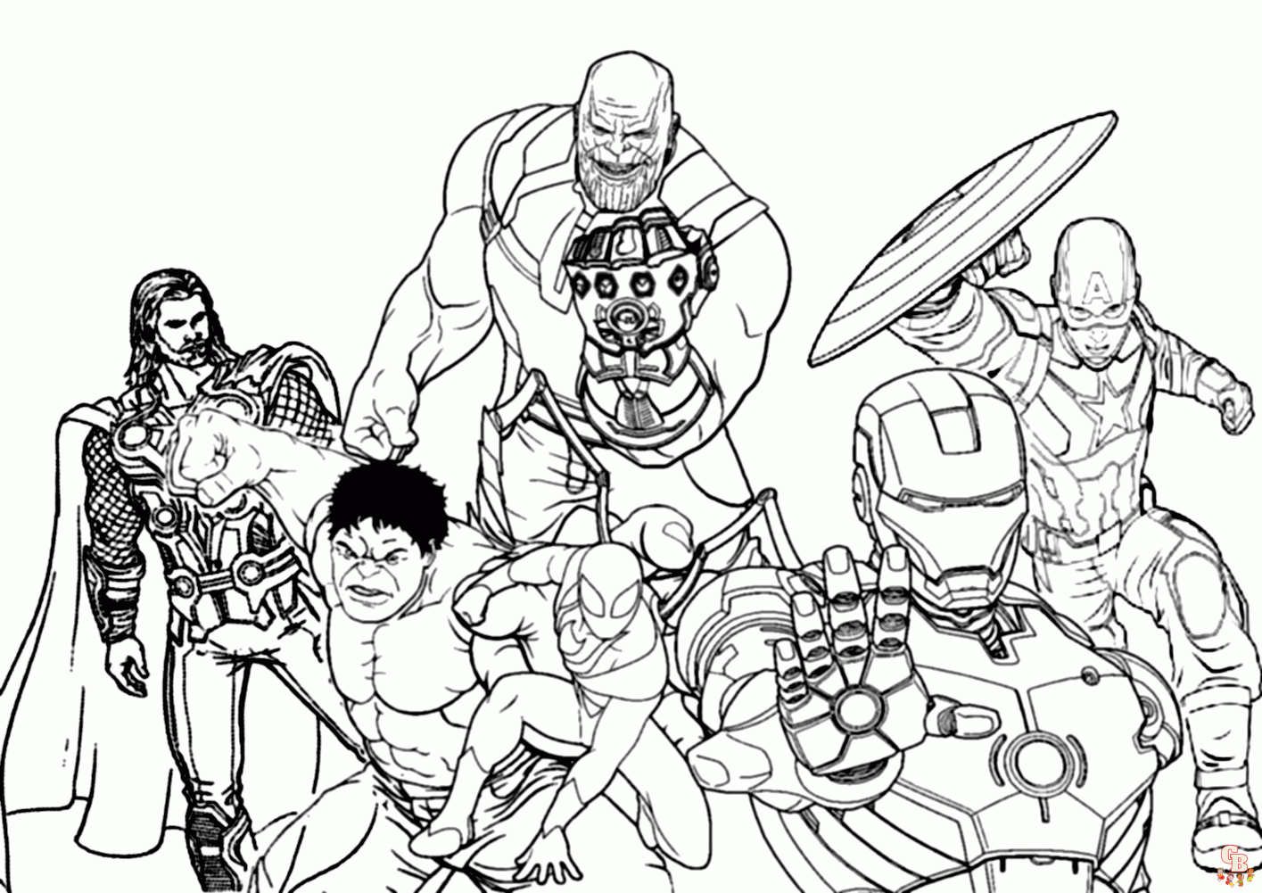 Easy Avengers Coloring Pages-saigonsouth.com.vn