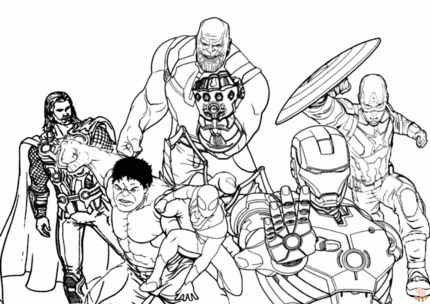 Gratis Avengers Infinity War Coloring Pages Enkelt For Barn