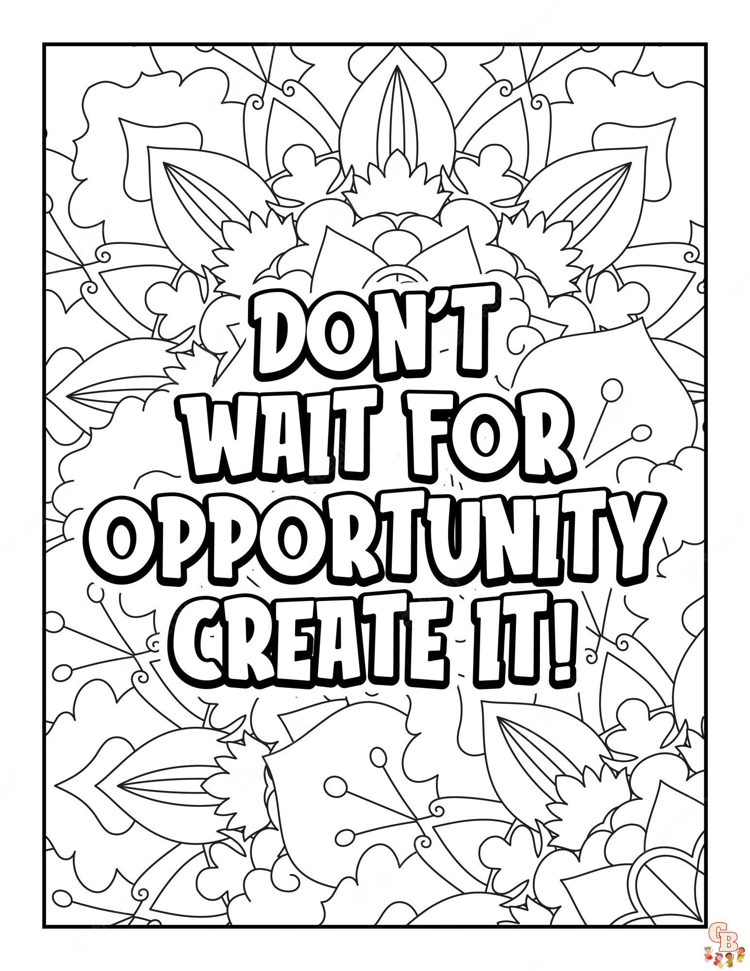 Inspirational Quotes Coloring Pages 10