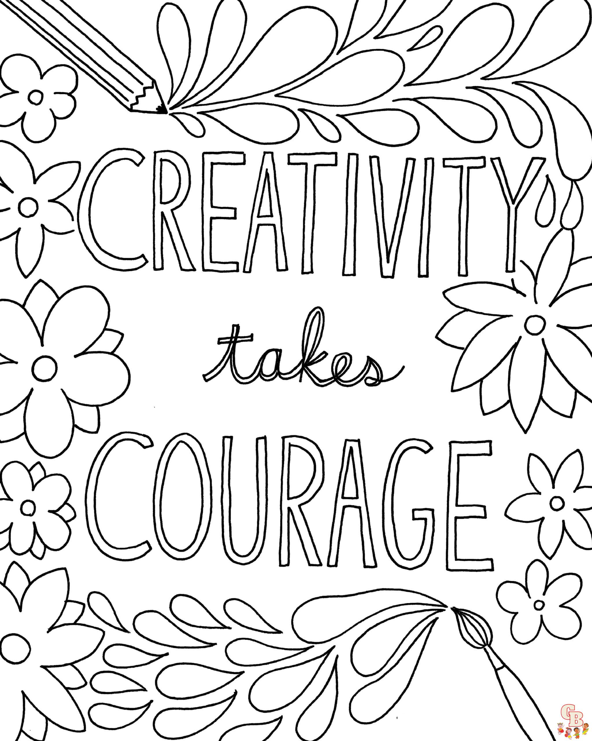 Inspirational Quotes Coloring Pages 2