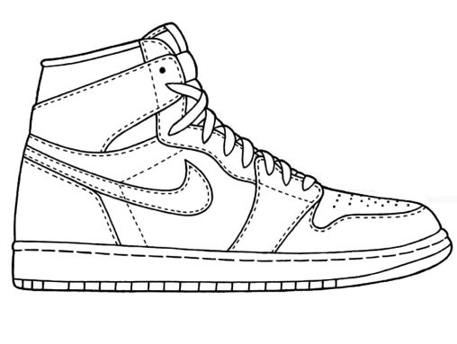 Jordan Shoes Coloring Pages - Printable, Free, and Easy to Color