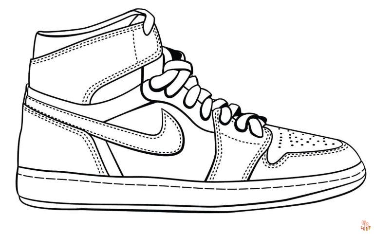 Jordan Shoes Coloring Pages - Printable, Free, and Easy to Color