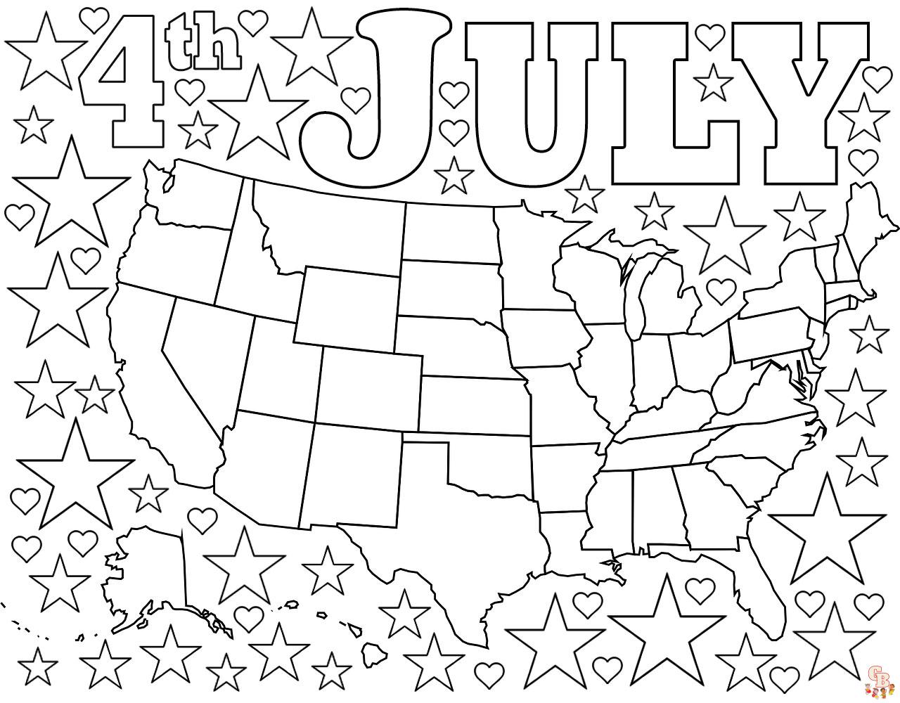 July Coloring Pages 1