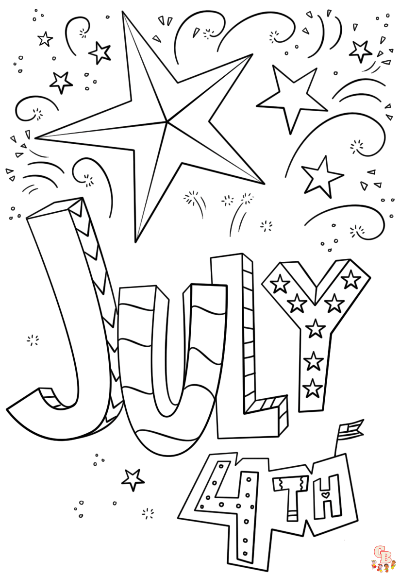 July Coloring Pages 1