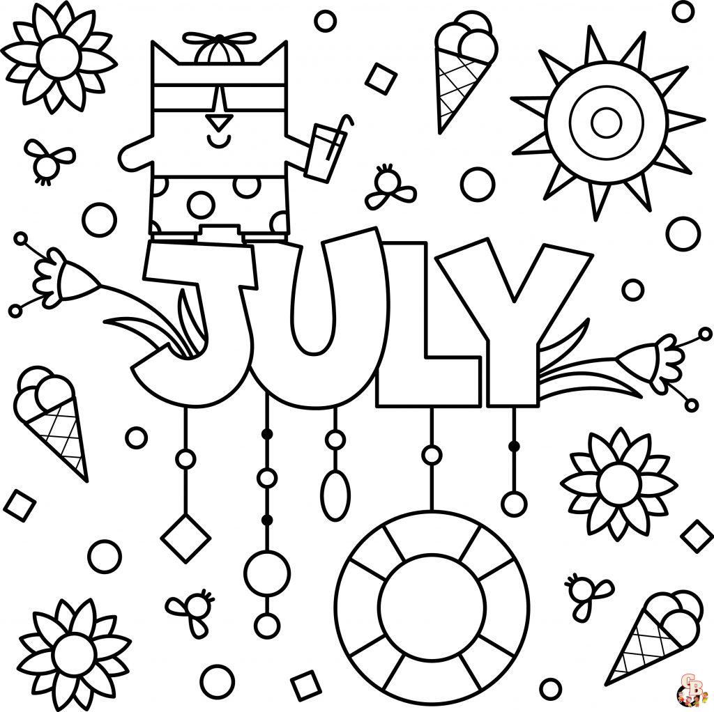 July Coloring Pages 2