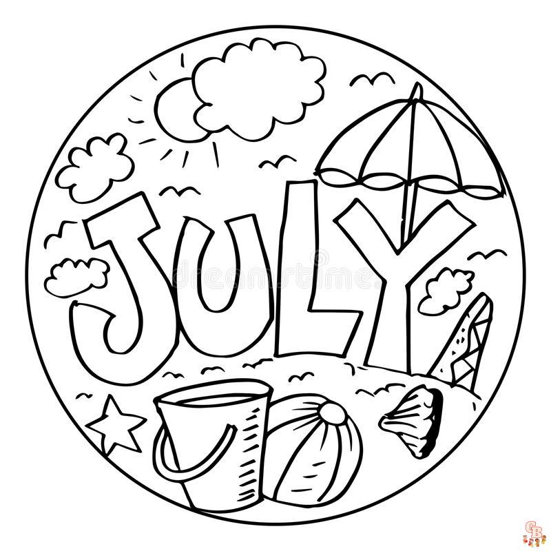 July Coloring Pages 4