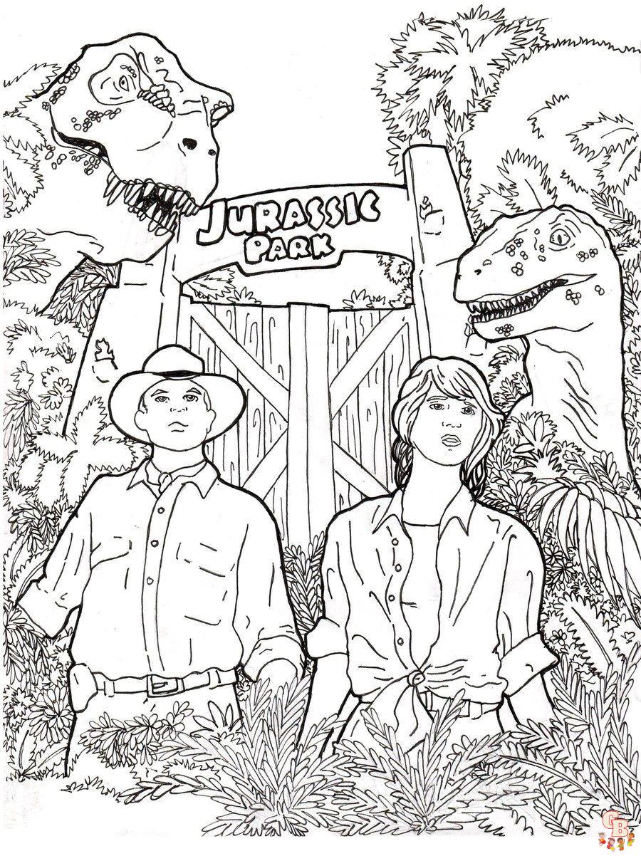 Jurassic Park coloring pages 11