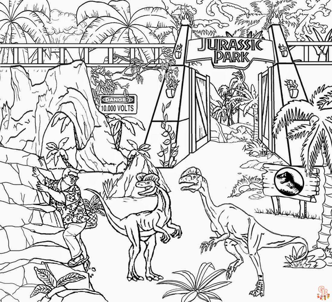 Free Printable Jurassic Park Coloring Pages for Kids