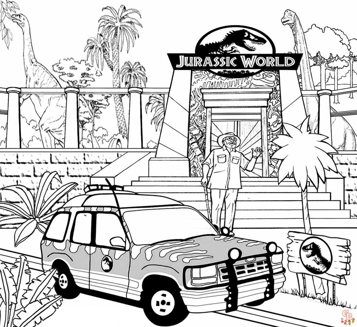 Jurassic Park coloring pages 16