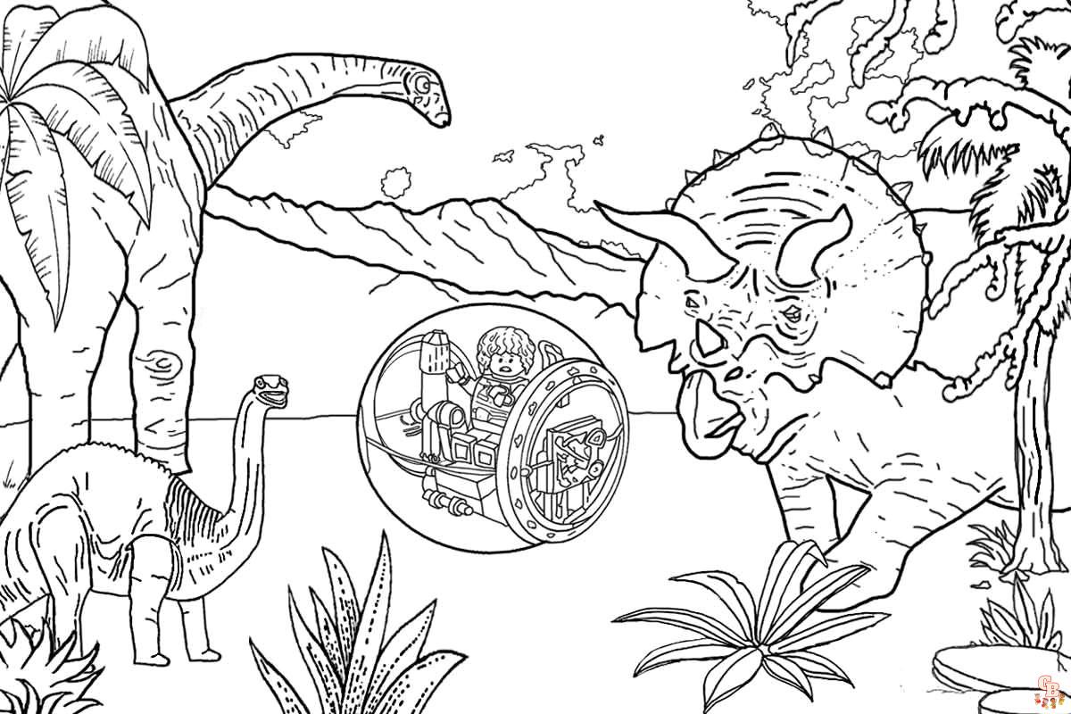 Jurassic Park coloring pages 4