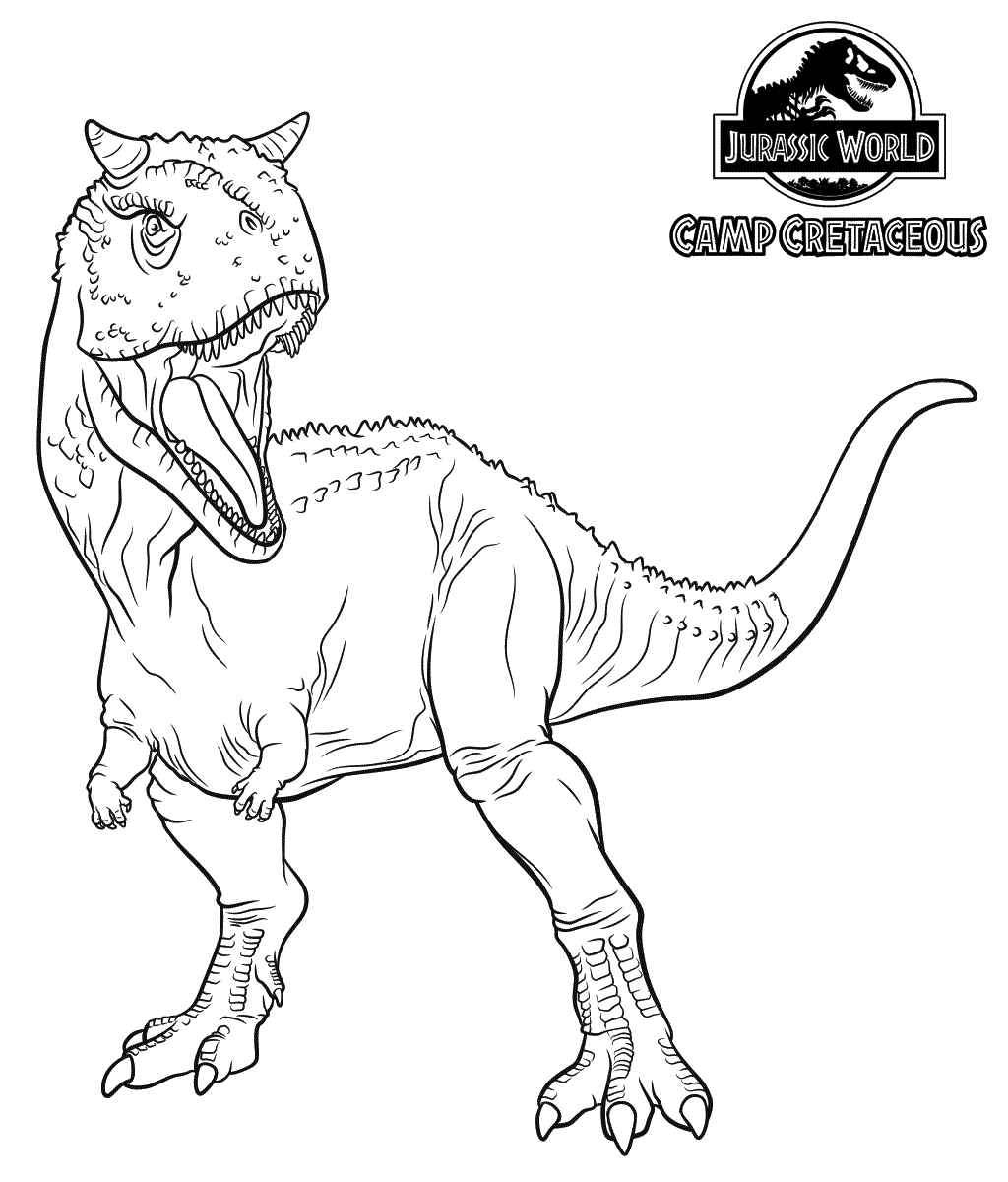 Dibujos para colorear de dinosaurios de Jurassic World: Hojas para colorear  imprimibles y gratuitas