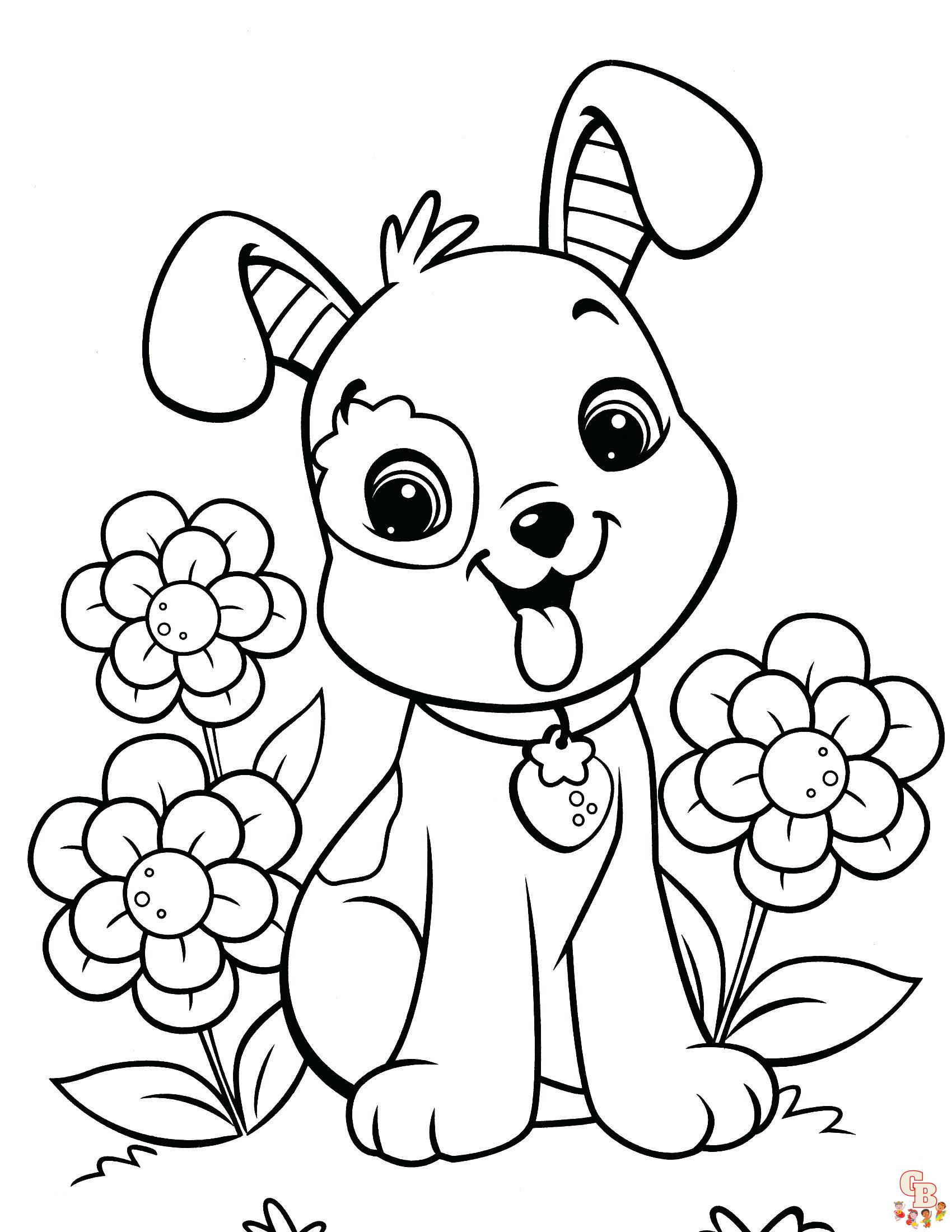 easy cute animal coloring pages