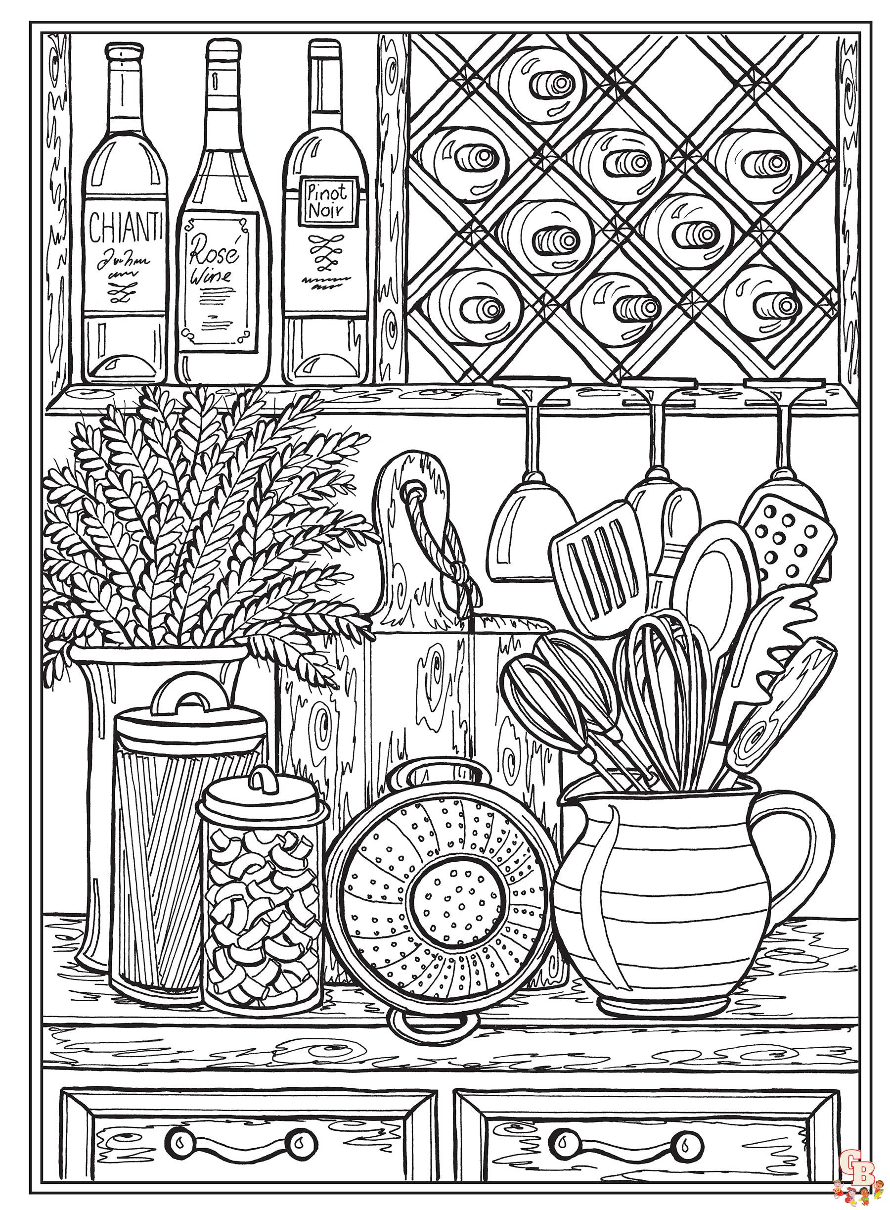 Kitchen Coloring Pages 10