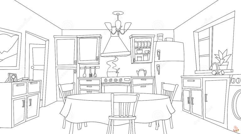 Kitchen Coloring Pages 7 768x429 