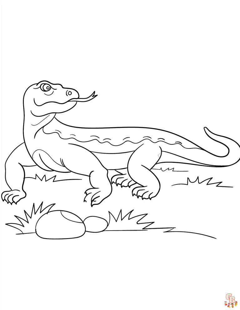 Get Creative with Komodo Dragon Coloring Pages | GBcoloring