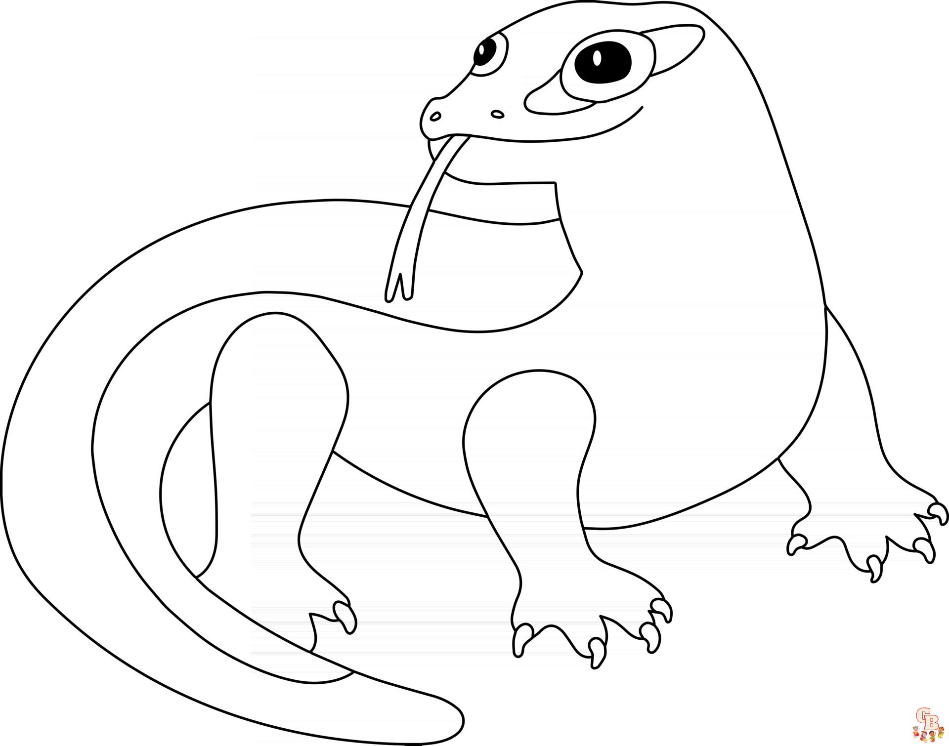 Komodo Dragon Coloring Pages