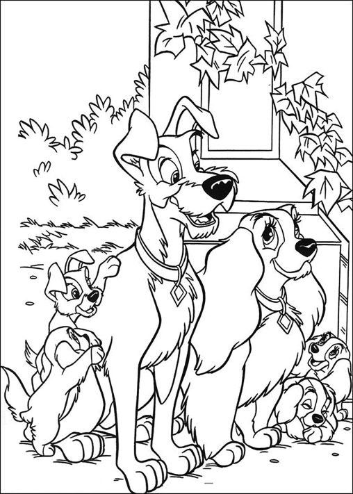 Enjoy Free Lady and the Tramp Coloring Pages | GBcoloring