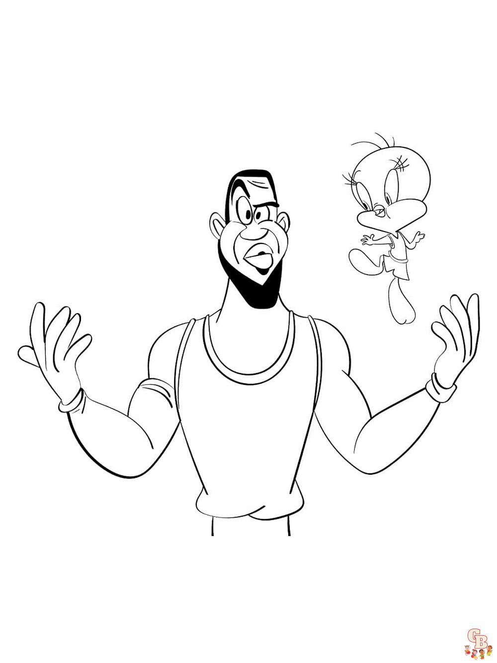 LeBron James coloring page  Free Printable Coloring Pages