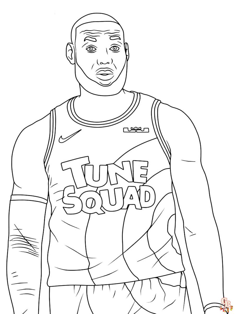 lebron james drawing pages