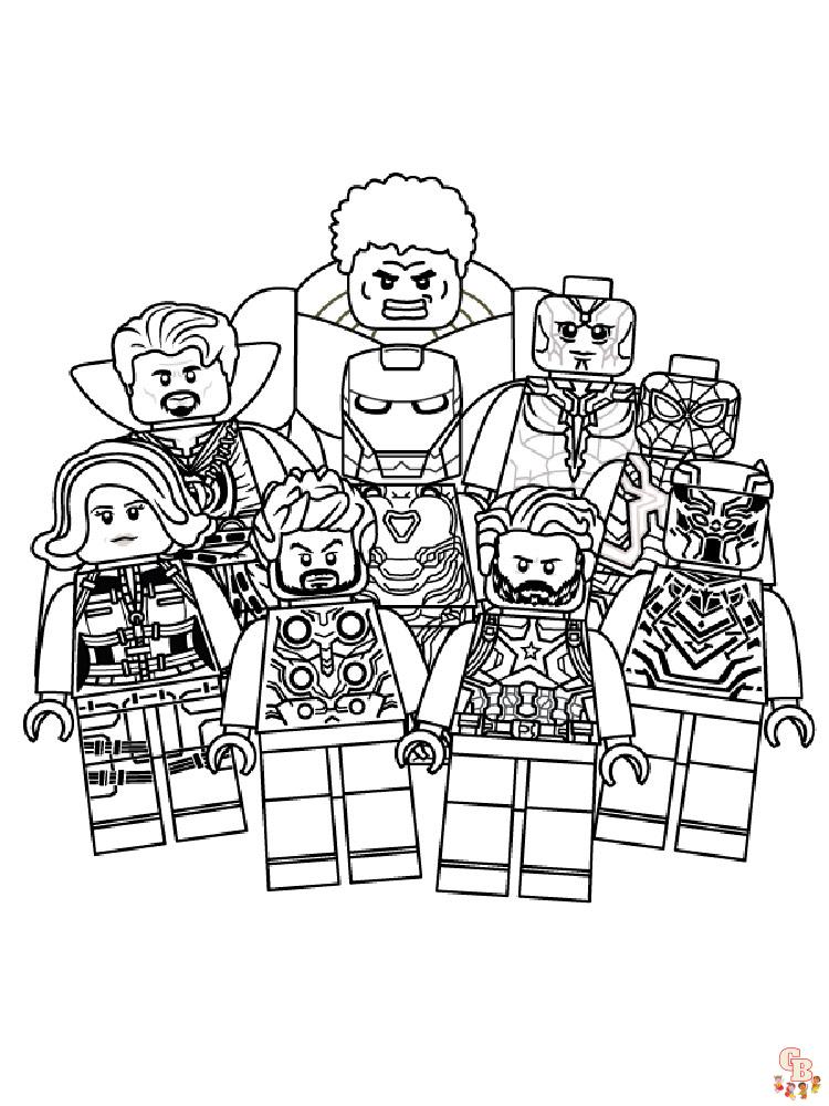 Dibujos Para Colorear De Los Vengadores Lego