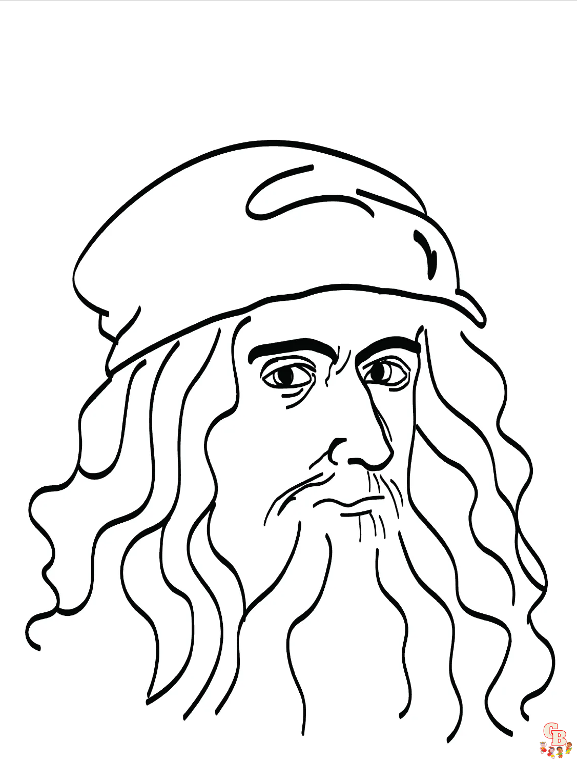 Leonardo da Vinci coloring pages 1