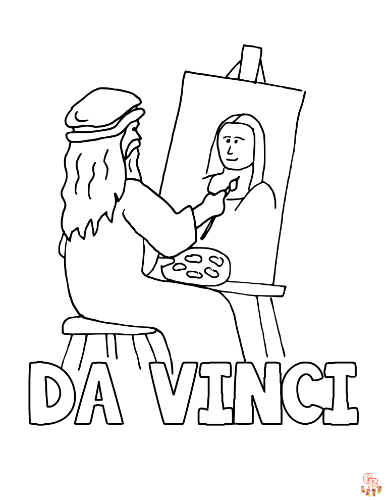 Leonardo da Vinci coloring pages 3
