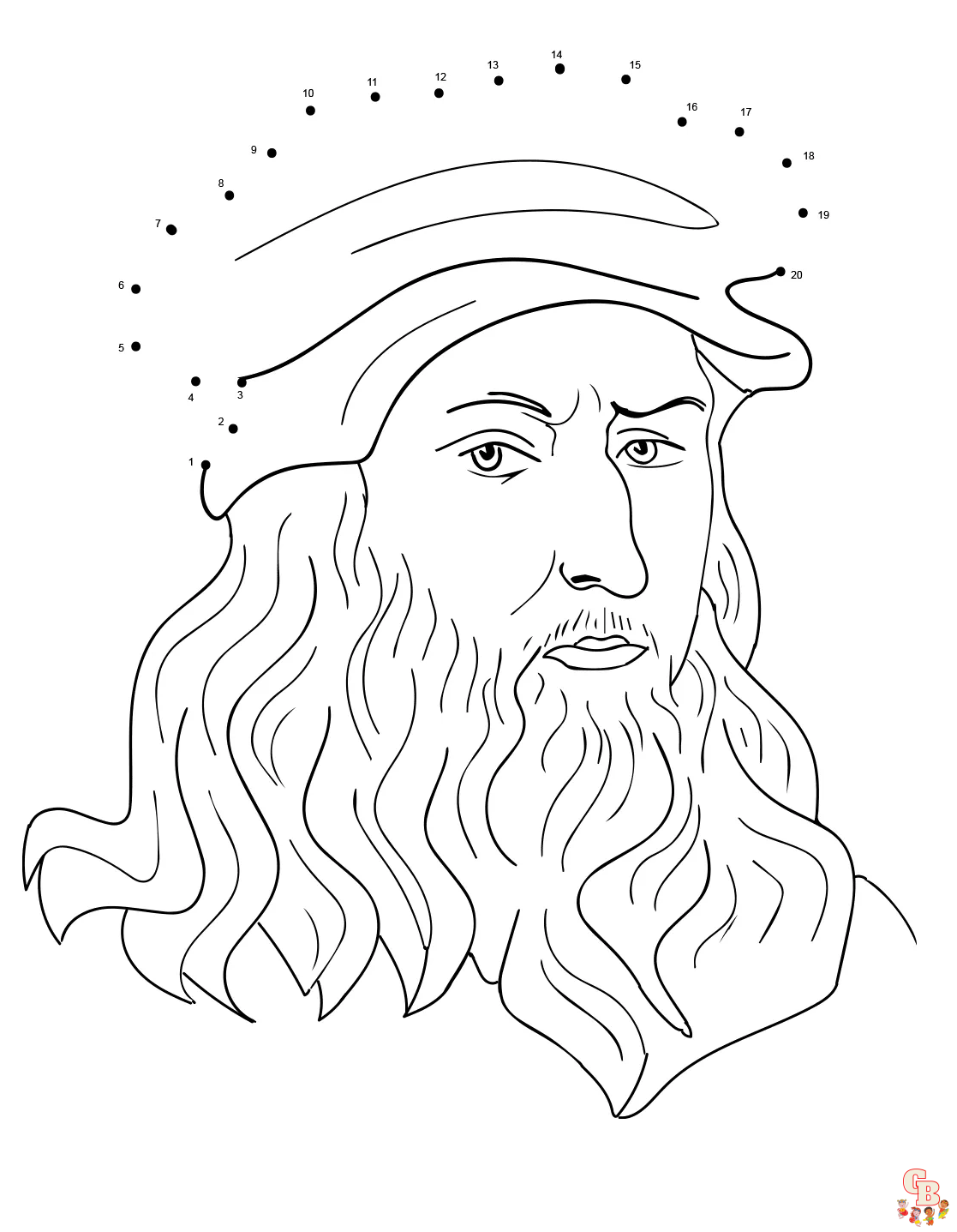 Leonardo da Vinci coloring pages 4