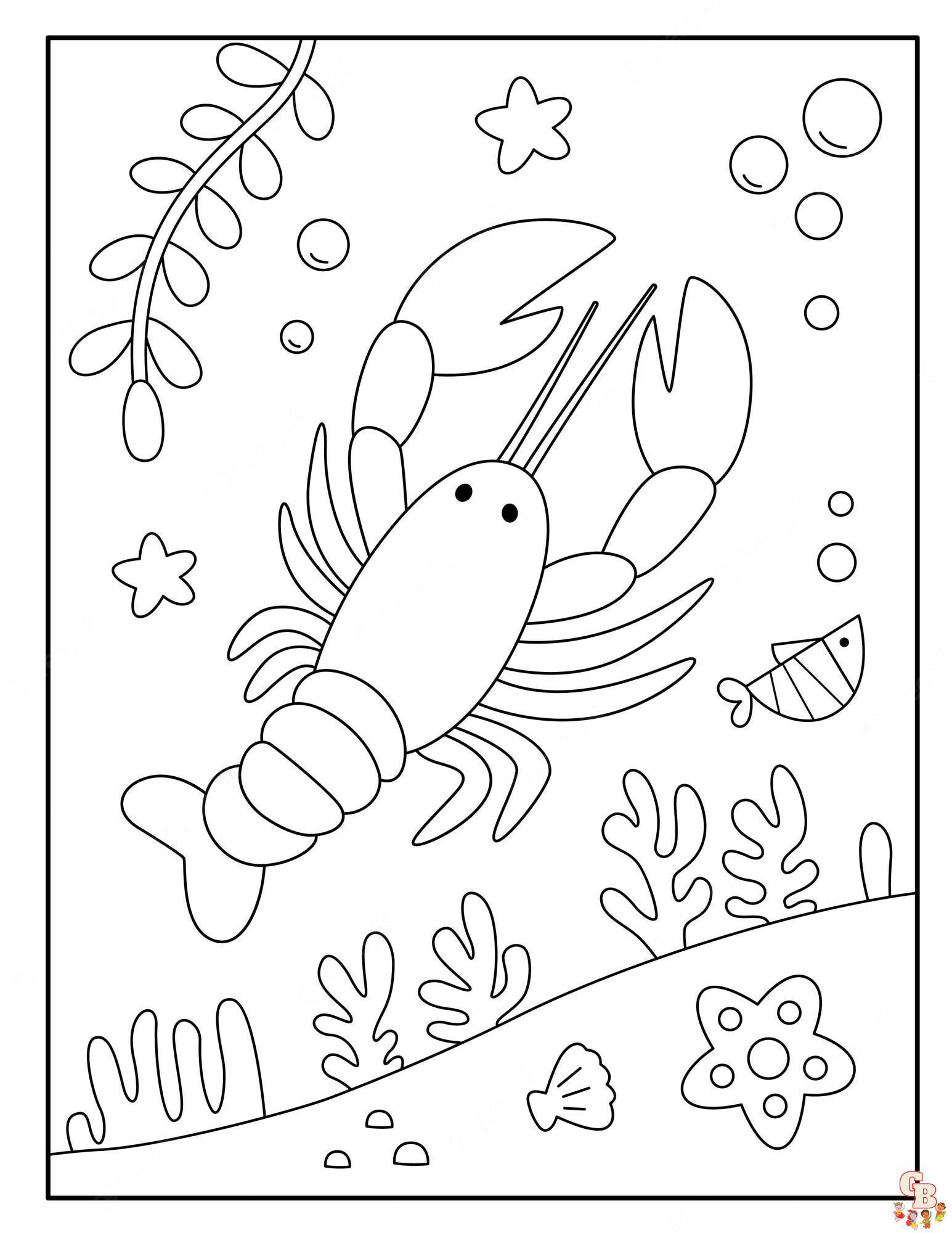 Lobster Coloring Pages 14