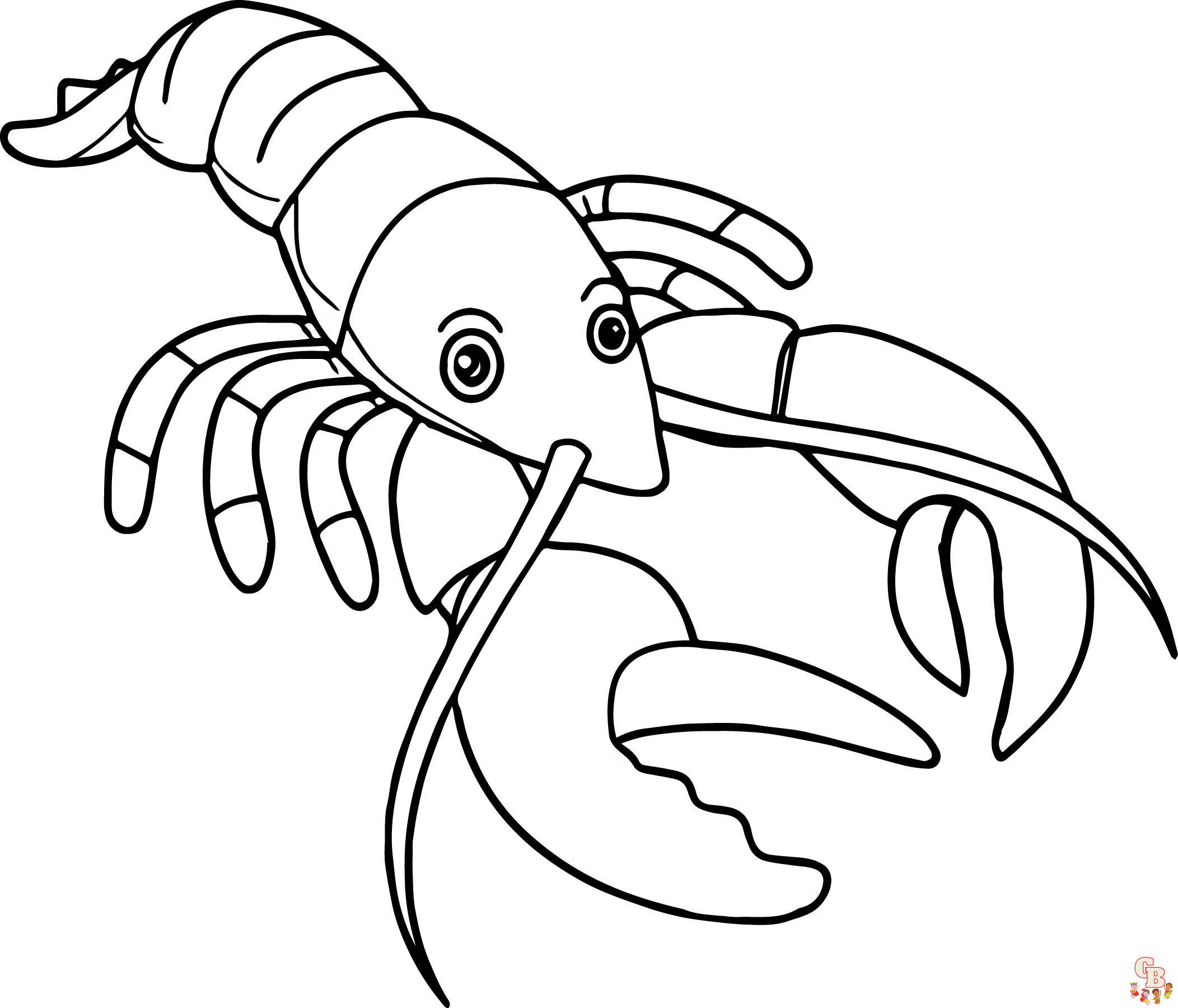 Lobster Coloring Pages 2