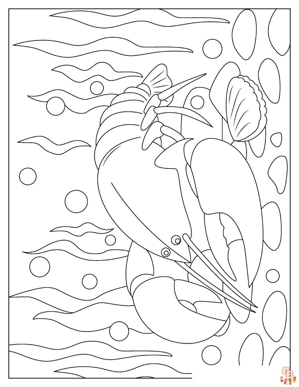 Lobster Coloring Pages 6