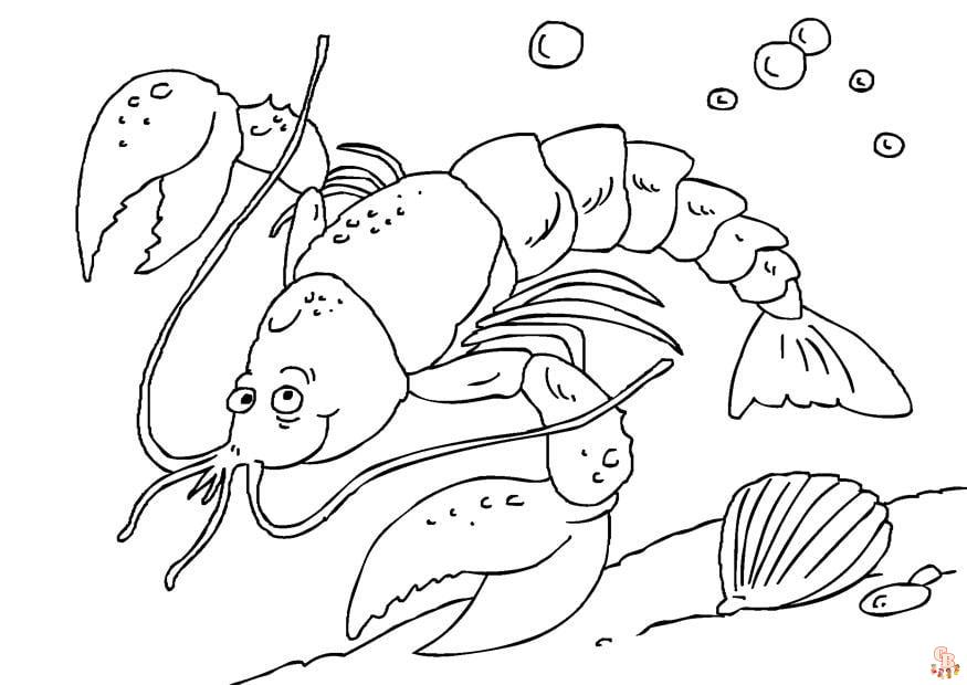 Lobster Coloring Pages 8