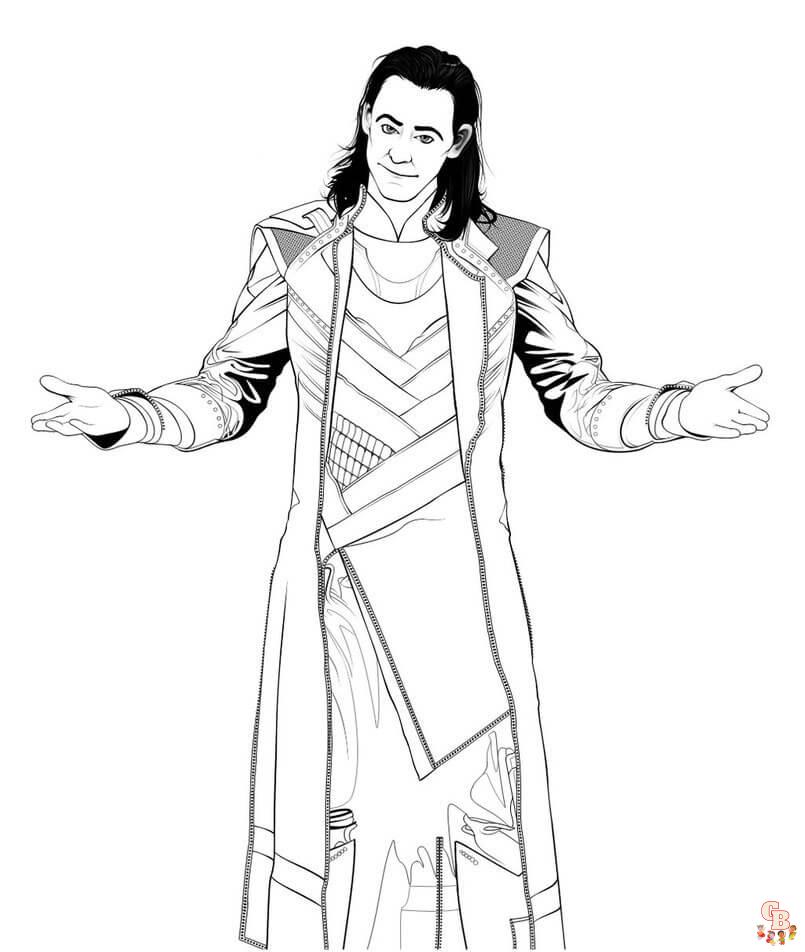 Desenhos de Loki para colorir - 30 imagens para impressão gratuita