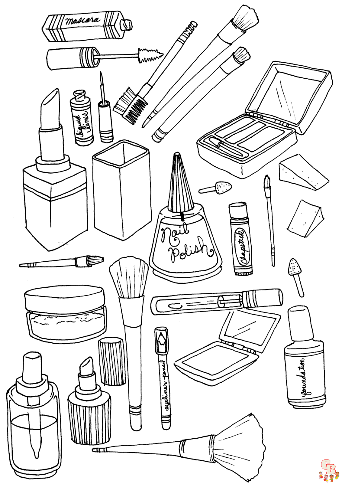 20 Makeup Coloring Pages (Free PDF Printables)