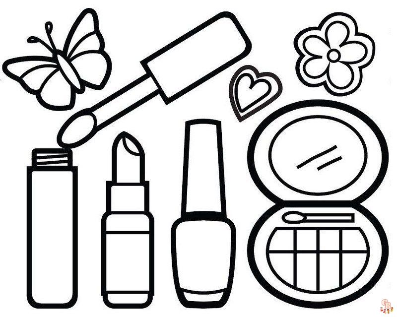 Makeup Coloring Pages 2