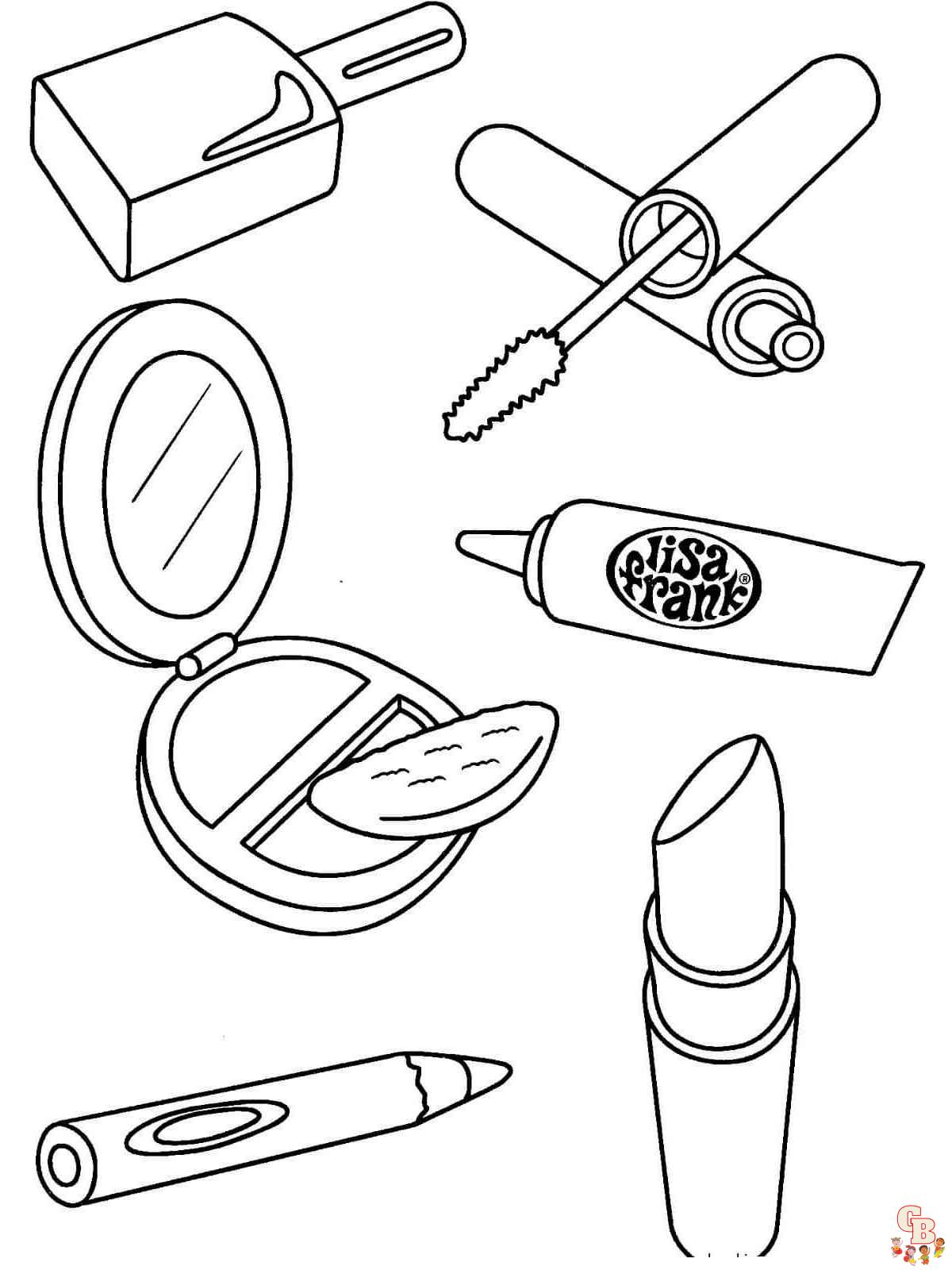 Makeup Coloring Pages 4