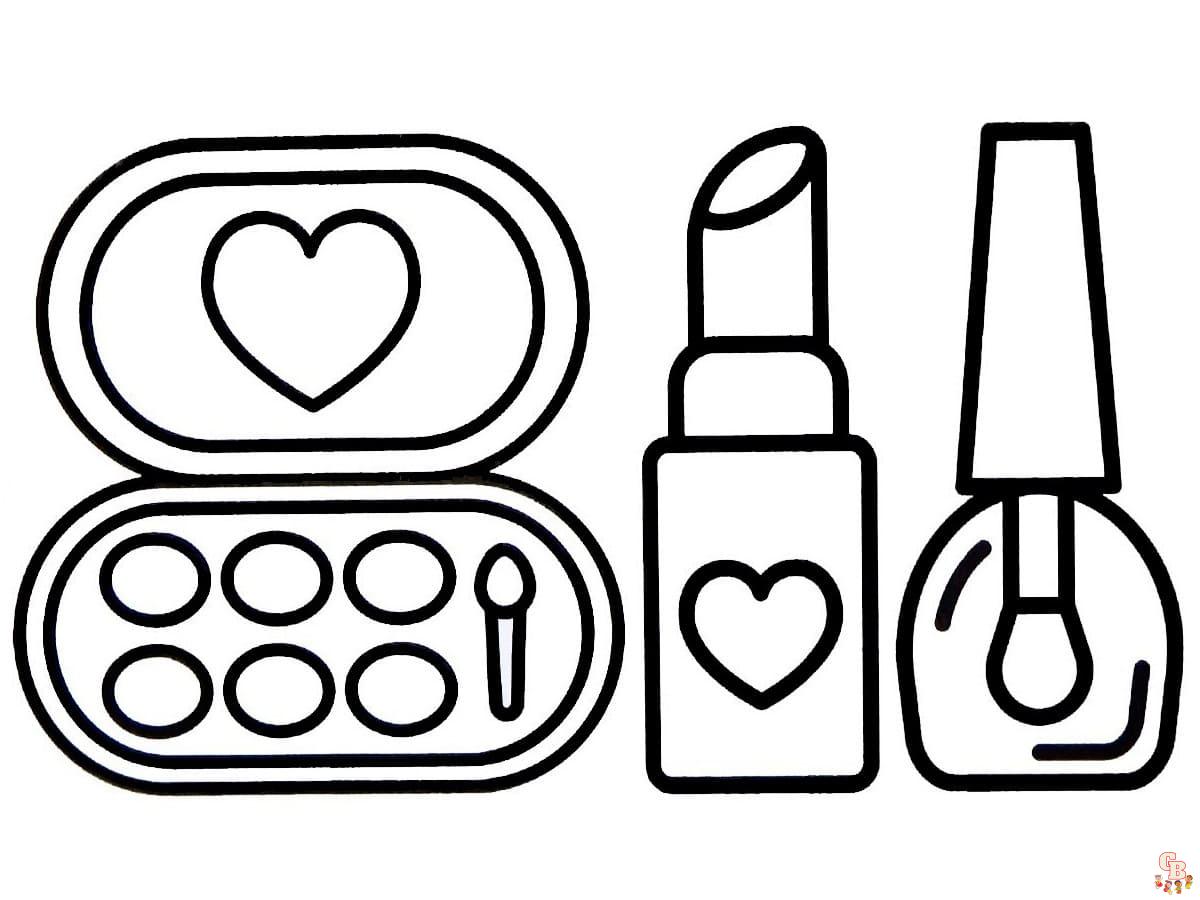 Makeup Coloring Pages 5