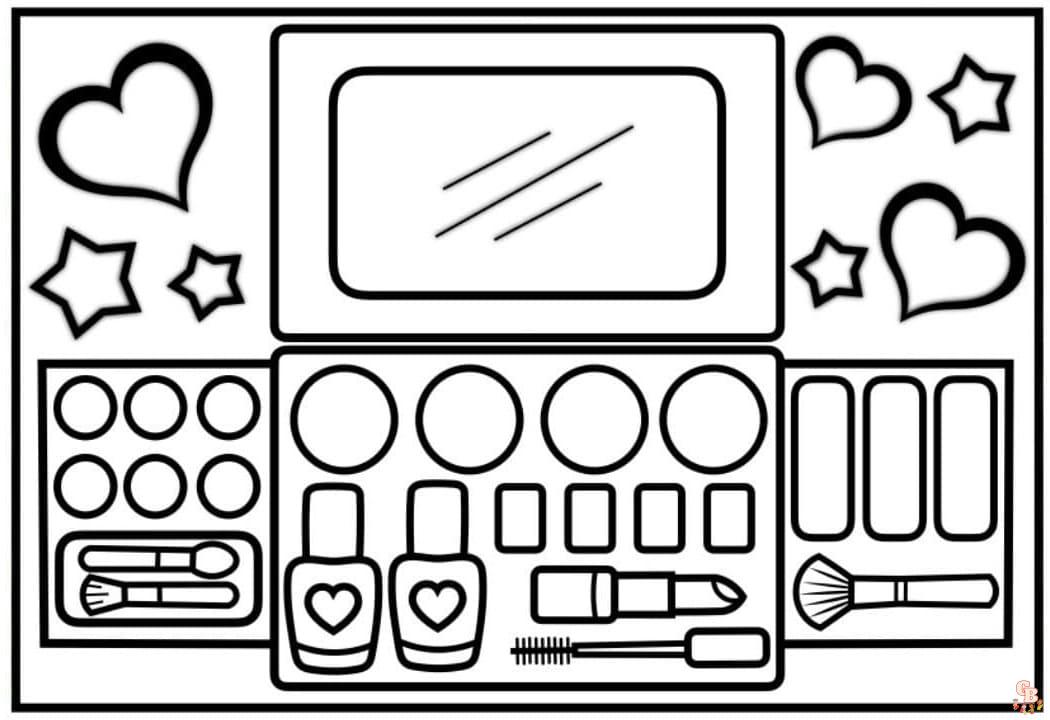 Makeup Coloring Pages 6