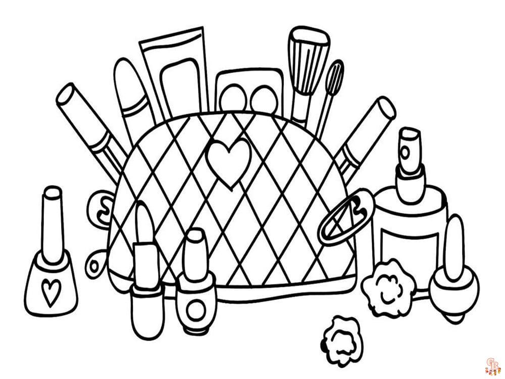 Makeup Coloring Pages 8