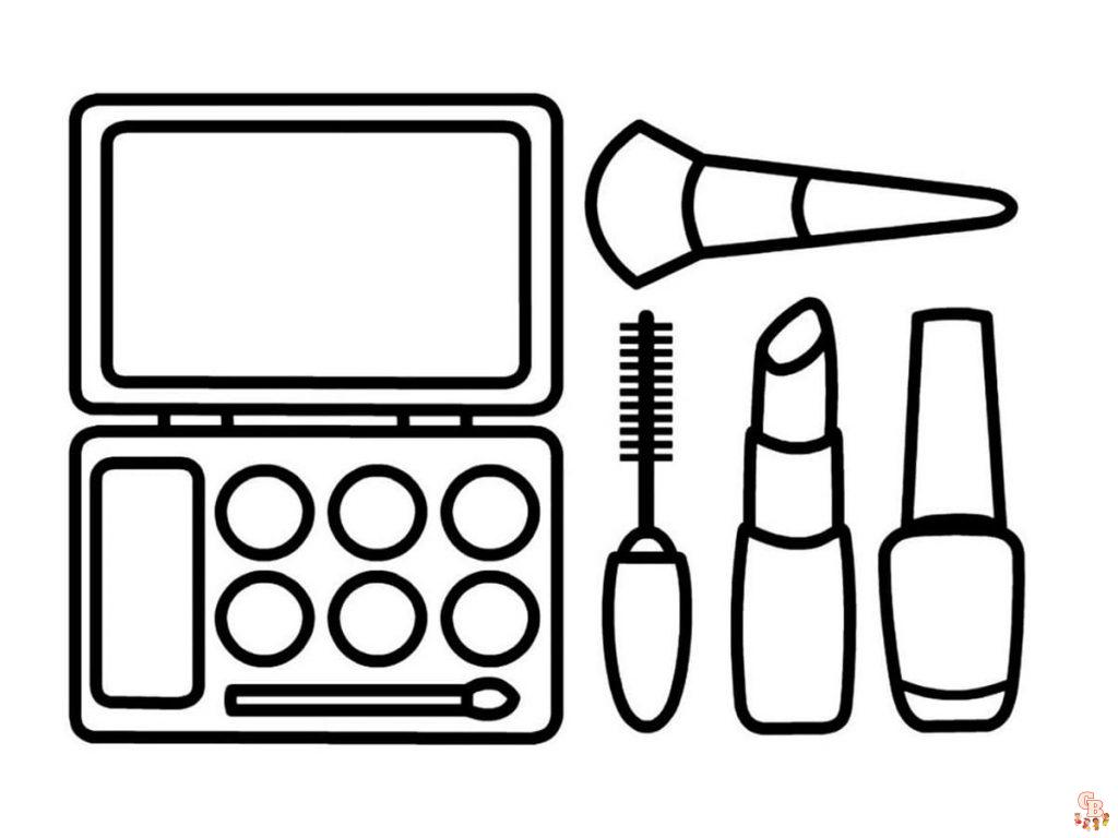 Makeup Coloring Pages 9