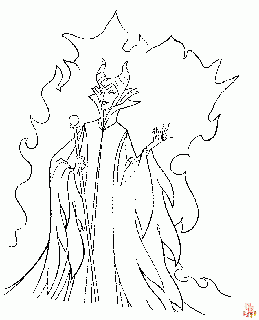 Maleficent Coloring Pages 1