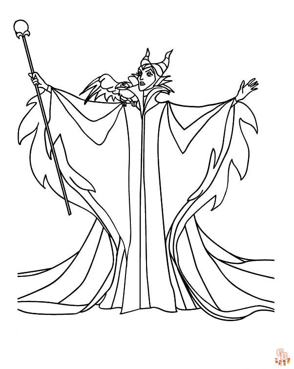 Maleficent Coloring Pages 1