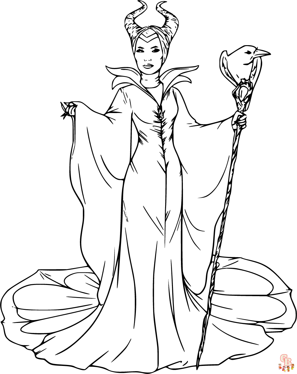 maleficent dragon coloring page