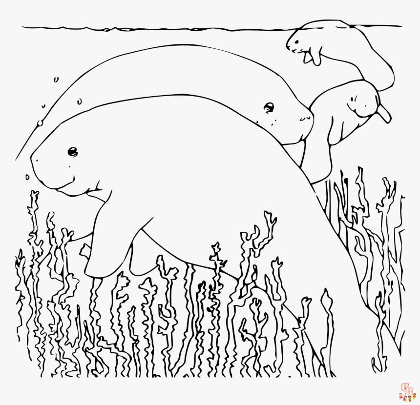 Manatee Coloring Pages 1