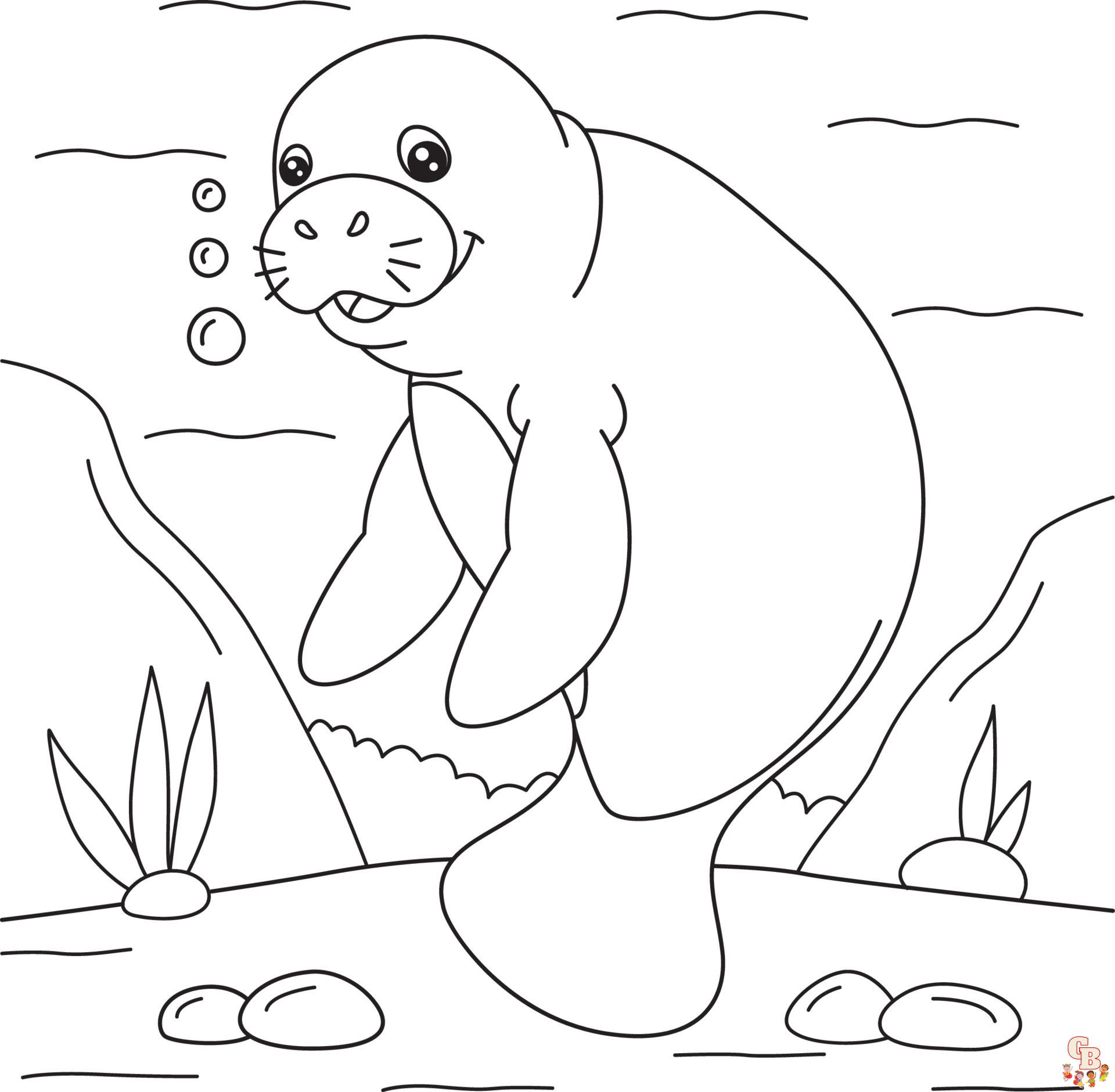 Manatee Coloring Pages 6